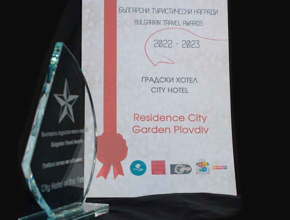 Residence City Garden - Certificate Of Excellence Top 10 Best Five-Stars City Hotels For 2024 Awarded By Htif Plovdiv Exteriör bild